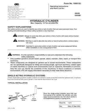 Première page de la documentation fabricant: Power Team 1000132 – Notice d’utilisation