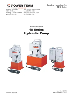 Première page de la documentation fabricant: Power Team 1000572 – Notice d’utilisation