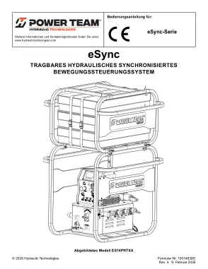 Première page de la documentation fabricant: Power Team 1001483DE – Notice d’utilisation