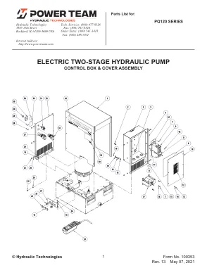 Première page de la documentation fabricant: Power Team 100353 – Liste de pièces détachées