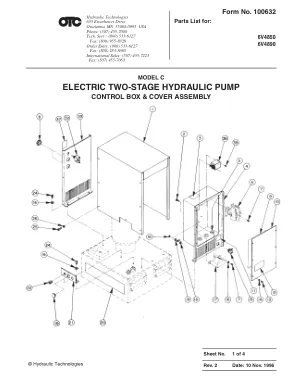 Première page de la documentation fabricant: Power Team 100632 – Liste de pièces détachées