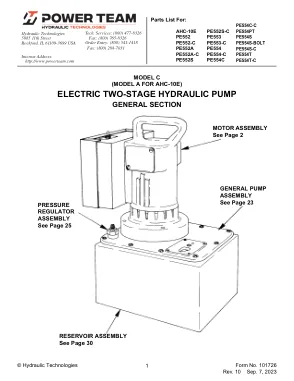 Première page de la documentation fabricant: Power Team 101726 – Liste de pièces détachées