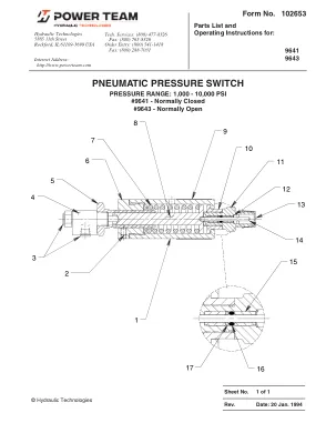 Première page de la documentation fabricant: Power Team 102653 – Notice d’utilisation
