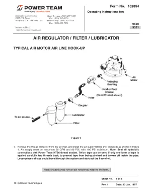 Première page de la documentation fabricant: Power Team 102654 – Notice d’utilisation