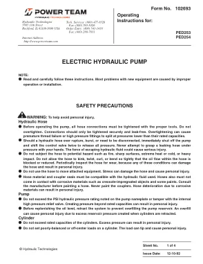 Première page de la documentation fabricant: Power Team 102693 – Document technique