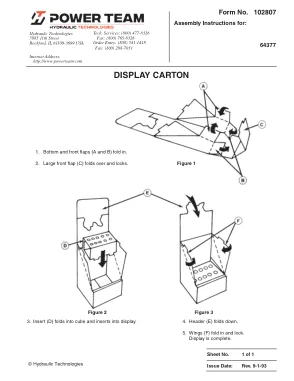 Première page de la documentation fabricant: Power Team 102807 – Notice d’utilisation