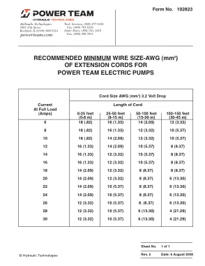 Première page de la documentation fabricant: Power Team 102823 – Notice d’utilisation