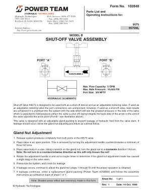 Première page de la documentation fabricant: Power Team 102840 – Notice d’utilisation