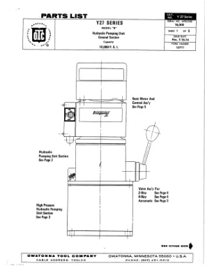 Première page de la documentation fabricant: Power Team 13711 – Document technique