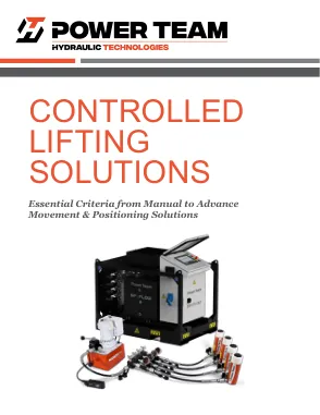 Première page de la documentation fabricant: Power Team HT_PT_Controlled_Lifting_Solutions_0824 – Brochure