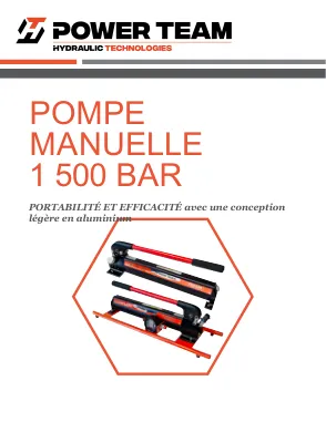 Première page de la documentation fabricant: Power Team HT_PT_P59L-1500_0425_FR – Brochure
