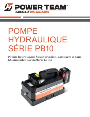 Première page de la documentation fabricant: Power Team HT_PT_PB10_0725_FR – Brochure