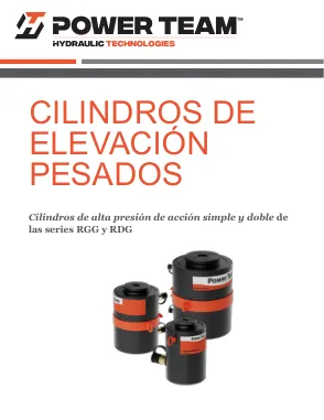 Première page de la documentation fabricant: Power Team HT_PT_RDG_RGG_Modular_Cylinders_1124_ES(MX) – Brochure