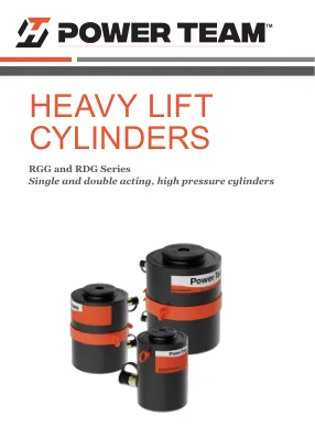 Première page de la documentation fabricant: Power Team HT_PT_RDG_RGG_Modular_Cylinders_1124_GB – Brochure