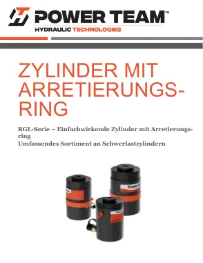 Première page de la documentation fabricant: Power Team HT_PT_RGL_Modular_Cylinders_1124_DE – Brochure