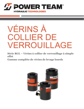 Première page de la documentation fabricant: Power Team HT_PT_RGL_Modular_Cylinders_1124_FR – Brochure