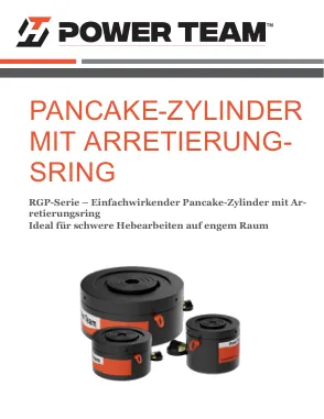 Première page de la documentation fabricant: Power Team HT_PT_RGP_Modular_Cylinders_1124_DE – Brochure