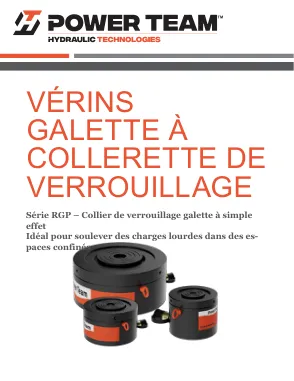 Première page de la documentation fabricant: Power Team HT_PT_RGP_Modular_Cylinders_1124_FR – Brochure