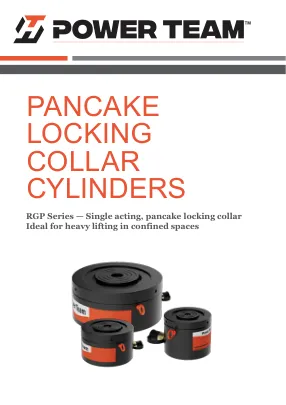 Première page de la documentation fabricant: Power Team HT_PT_RGP_Modular_Cylinders_1124_GB – Brochure