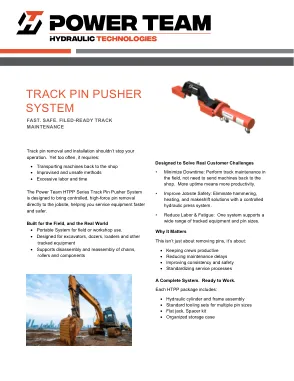 Première page de la documentation fabricant: Power Team HT_TPP_0726_US – Brochure