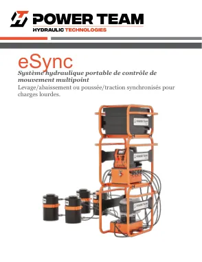 Première page de la documentation fabricant: Power Team PT_eSync_0226_FR – Brochure