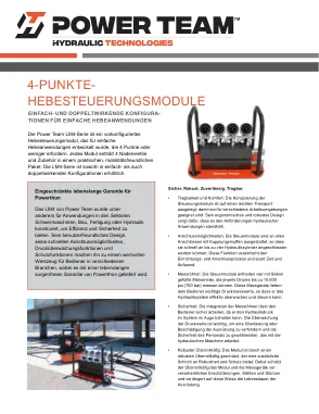 Première page de la documentation fabricant: Power Team PT_LM4_0624_DE – Brochure
