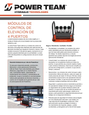 Première page de la documentation fabricant: Power Team PT_LM4_0624_ES(MX) – Brochure