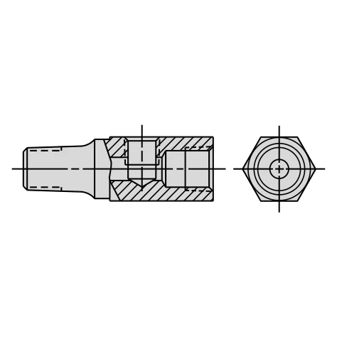 Power Team Racor hidráulico – Dibujo técnico