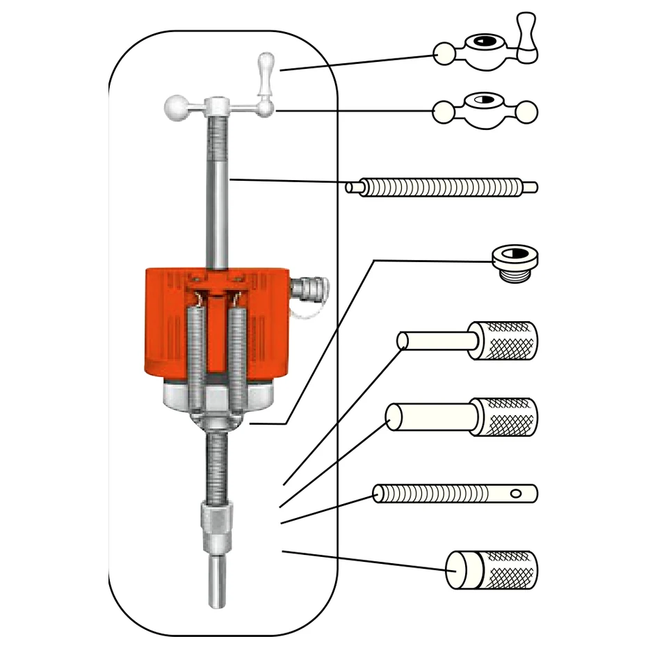 Power Team Cilindertoebehorenset – Technische tekening